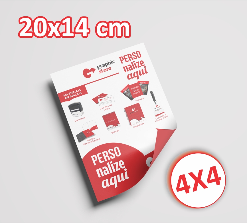5000 Panfletos/folders - 14x20cm - 4x4 cores