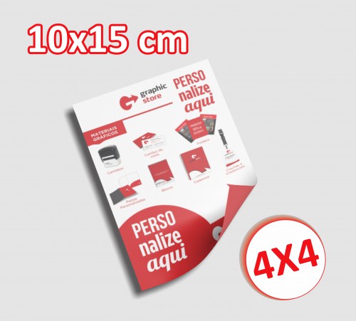 5000 Panfletos/Folders - 10x15 cm - 4x4 cores 