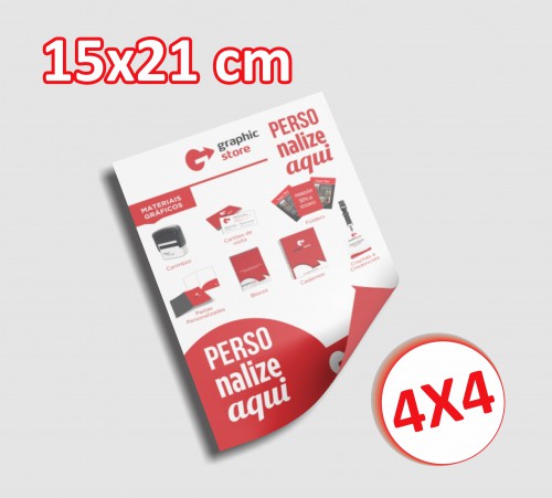 10000 Panfletos/Folders - 15x21 cm - 4x4 cores