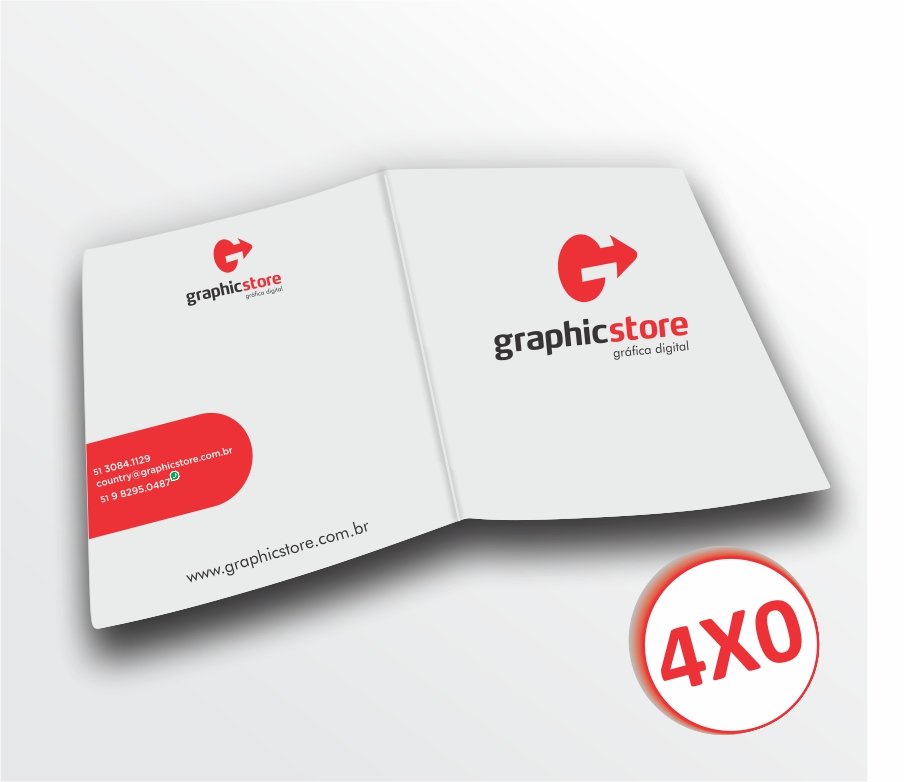 Pasta - somente vinco - 51 a 100 unid.