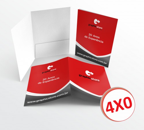 500 Pastas c/ Bolso - Prolam + Verniz UV Local