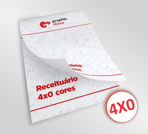 Receituário 14x20cm - color jato - 03 blocos - papel trigo 90g
