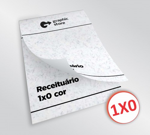 Receituário 14x20cm -  preto - papel trigo - 20 blocos