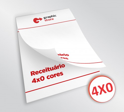 Receituário - 4x0 - 14,8x21cm - Impressão offset - 100 blocos
