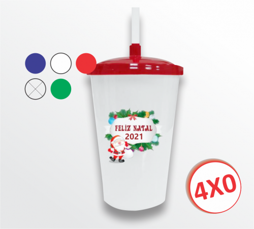 Twistter Branco c/ Tampa e Canudo - 500 ml - 51 a 100 un.