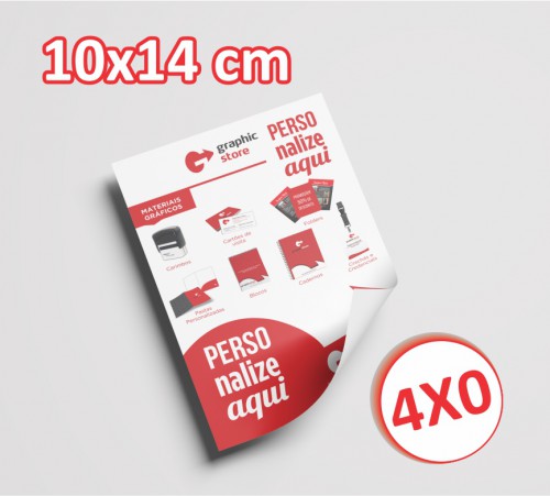 10000 Panfletos/folders - 10x14cm - 4x0 cores