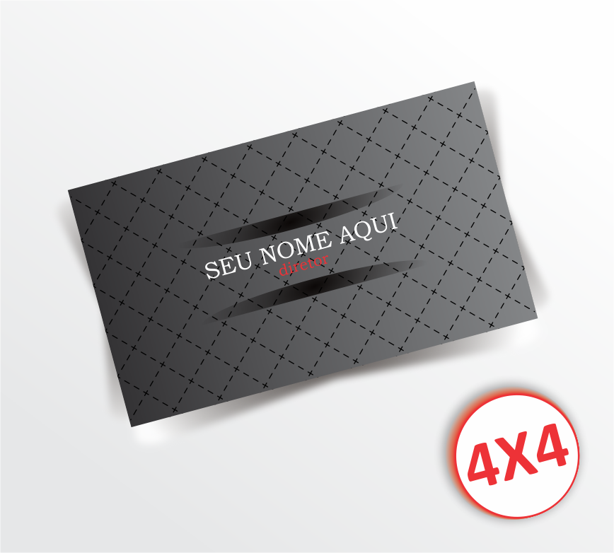 50 cartões de visita couchê 4x4