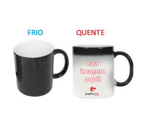 Caneca Mágica Preta - acima de 10 unidades