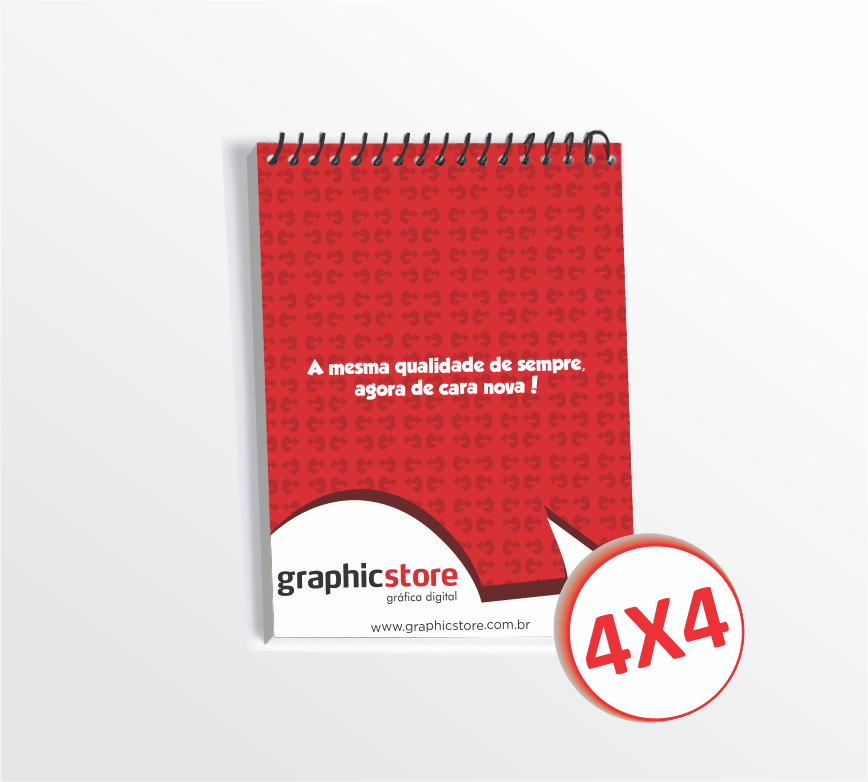 Bloco capa couchê - 7x10cm - 10 unidades