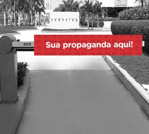 Placa cancela 180x20cm - PS 2mm adesivado
